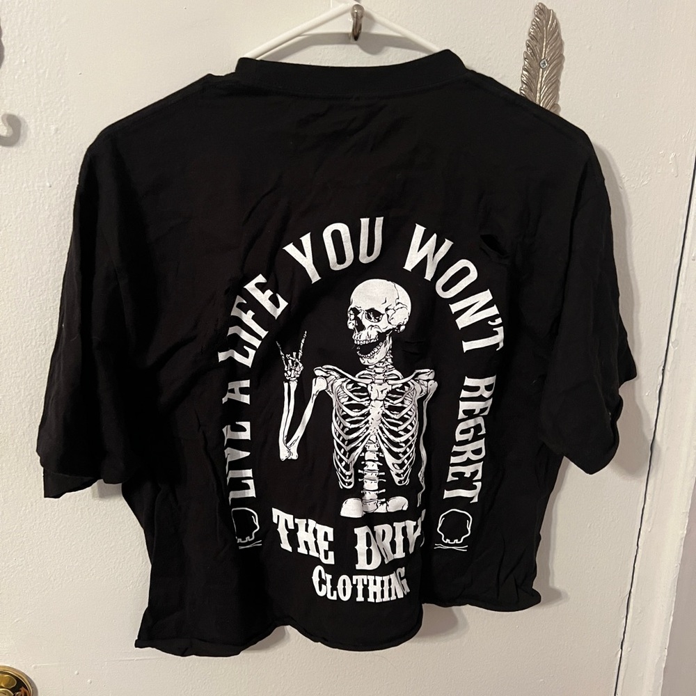 Skeleton Cropped T-Shirt